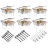 36Pcs Disposable Chafing Dish Buffet Set Food Warmers For Party Buffet Server Catering Supplies With Covers Utensils Half Size Food Pans For Parties E