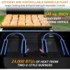 Portable Flat Top Grill Propane Gas Grill, RV - 348 sq. in. Heavy Duty & 24000 BTUs Griddle for BBQ Grill, 22 Inch with Hood