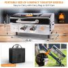 Portable Flat Top Grill Propane Gas Grill, RV - 348 sq. in. Heavy Duty & 24000 BTUs Griddle for BBQ Grill, 22 Inch with Hood