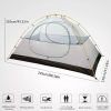 Tourist Awning Camping Tent 1/2/3/4 Person Tent Waterproof Two Doors Backpacking Tent Easy Setup Lightweight for Outdoor Pergola