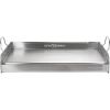 LITTLE GRIDDLE 100% Stainless Steel Griddle with Even Heat Cross Bracing and Removable Handles - For Grills, Camping, Tailgating