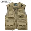 2024 Summer Men US Tactical Hiking Fishing Vest Mens 14 Pockets Photographer Waistcoat Mesh Sleeveless Jacket Fishing Vest 6XL